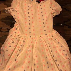 *NEW* White Jacquard Bright Dot Twirl Dress